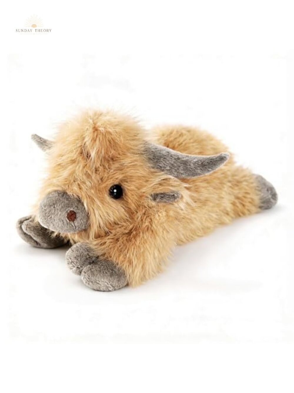 Weighted Highland Cow Plush Stuffed Animal with Heating Pad, 4 lbs, Gift
